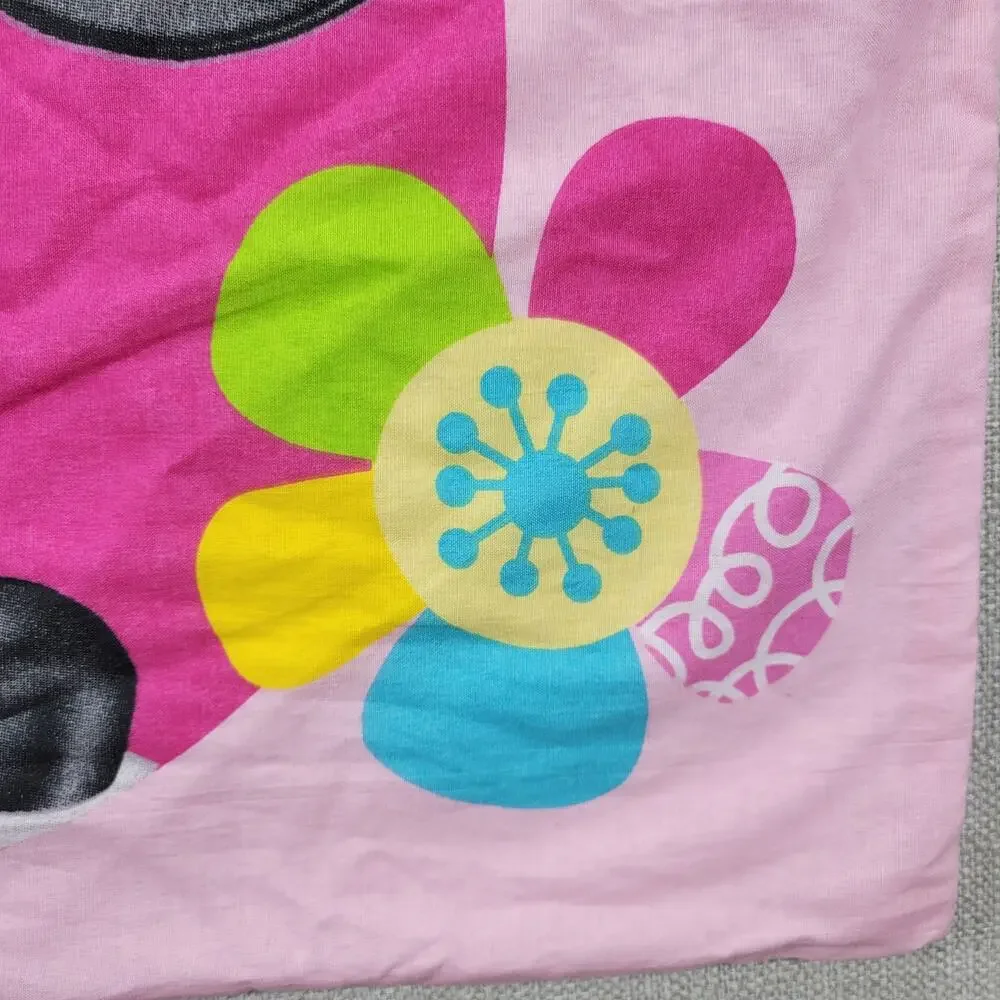 Disney Minnie Mouse Pillowcases Standard Pink Bow-tique Crochet Trim Set of 2